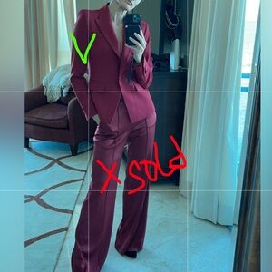 Lafayette 148 burgundy blazer